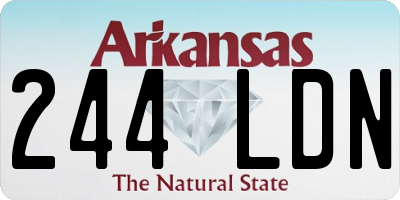 AR license plate 244LDN