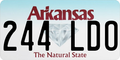 AR license plate 244LDO