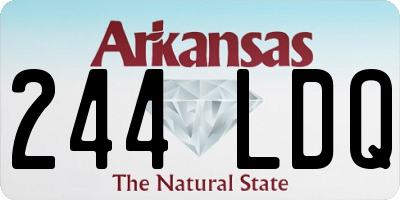 AR license plate 244LDQ