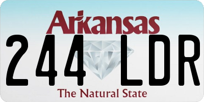 AR license plate 244LDR