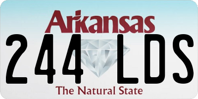 AR license plate 244LDS