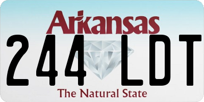 AR license plate 244LDT