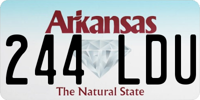 AR license plate 244LDU