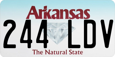 AR license plate 244LDV