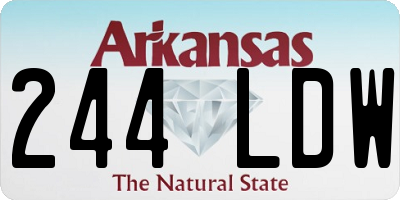 AR license plate 244LDW