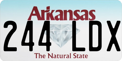 AR license plate 244LDX
