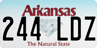 AR license plate 244LDZ
