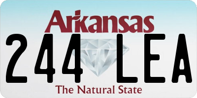 AR license plate 244LEA