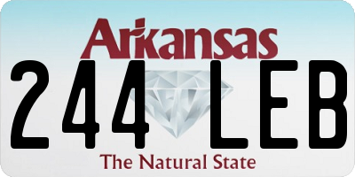 AR license plate 244LEB