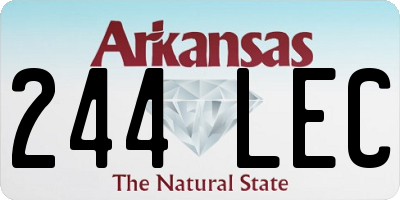 AR license plate 244LEC