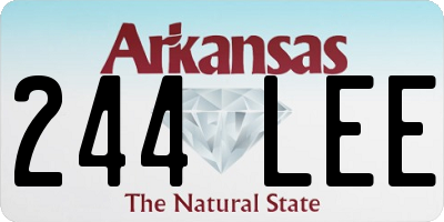 AR license plate 244LEE