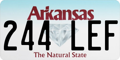 AR license plate 244LEF