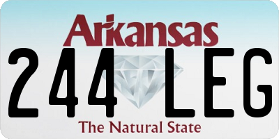 AR license plate 244LEG