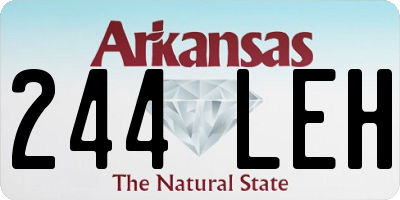 AR license plate 244LEH