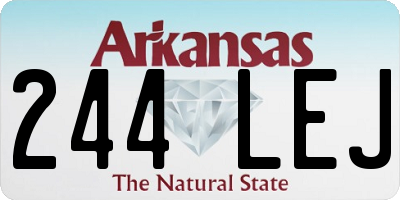 AR license plate 244LEJ