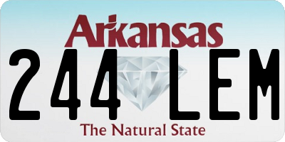 AR license plate 244LEM