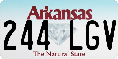 AR license plate 244LGV