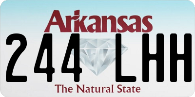 AR license plate 244LHH