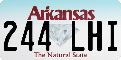 AR license plate 244LHI