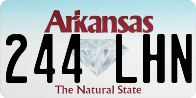 AR license plate 244LHN