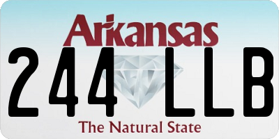 AR license plate 244LLB