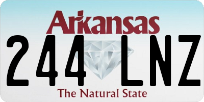 AR license plate 244LNZ