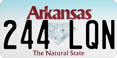 AR license plate 244LQN