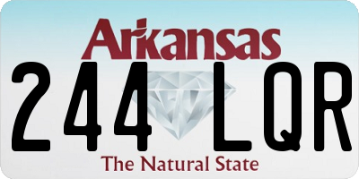 AR license plate 244LQR