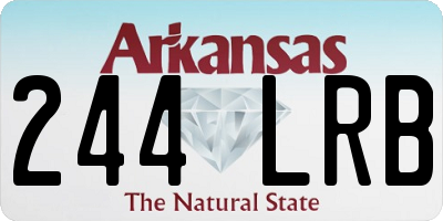 AR license plate 244LRB