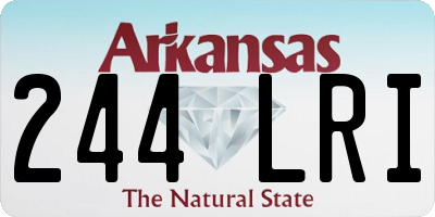 AR license plate 244LRI