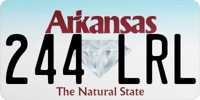 AR license plate 244LRL