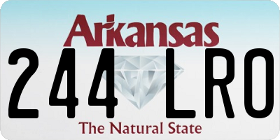 AR license plate 244LRO