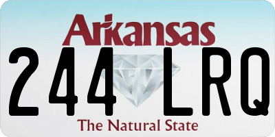 AR license plate 244LRQ