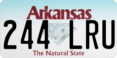 AR license plate 244LRU