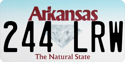 AR license plate 244LRW