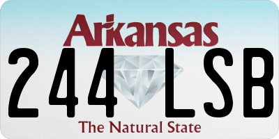AR license plate 244LSB