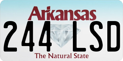 AR license plate 244LSD