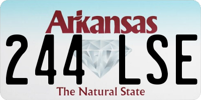 AR license plate 244LSE