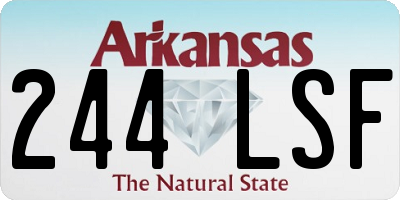 AR license plate 244LSF