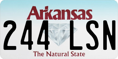 AR license plate 244LSN