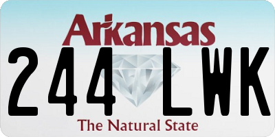AR license plate 244LWK
