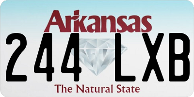 AR license plate 244LXB