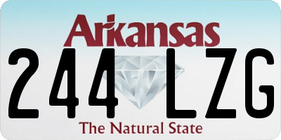 AR license plate 244LZG