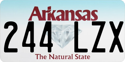 AR license plate 244LZX