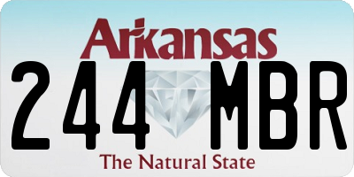 AR license plate 244MBR