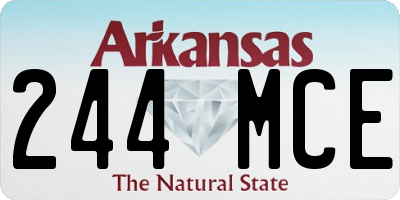 AR license plate 244MCE