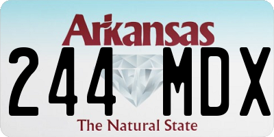 AR license plate 244MDX
