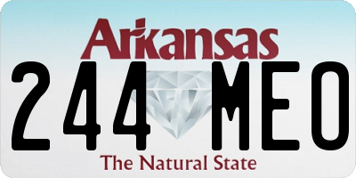 AR license plate 244MEO