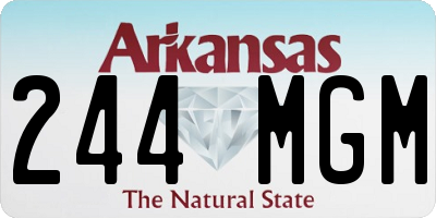 AR license plate 244MGM