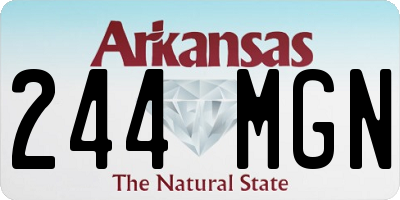 AR license plate 244MGN